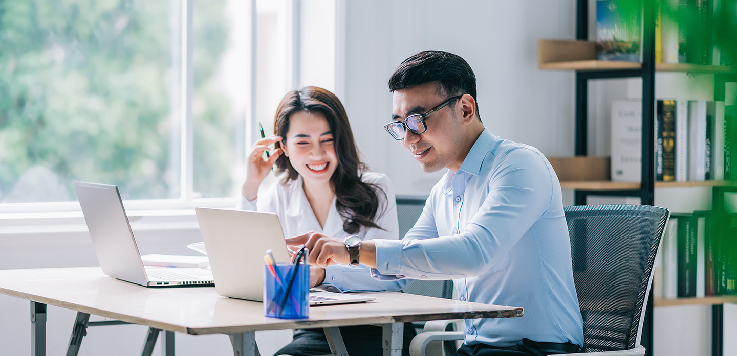 Business collaboration scene
