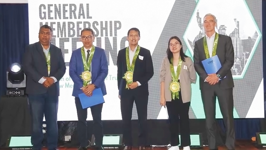 Business professionals discussing digital strategy